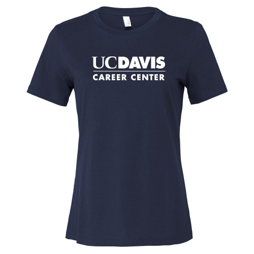  Bella + Canvas Womens Navy Relaxed Cotton T Shirt - UC Davis Career Center