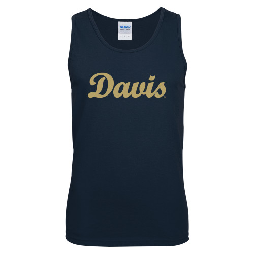  Navy Tank Top - Script Davis