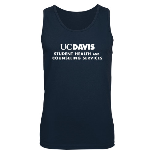  Navy Tank Top - UC Davis Student Health and Counseling Services Centered