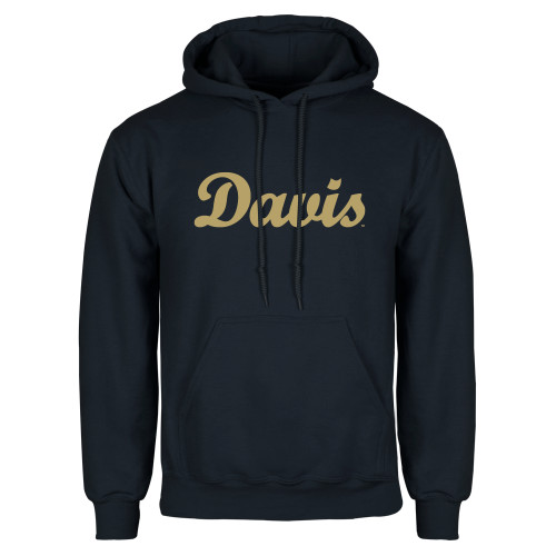  Navy Fleece Hoodie - Script Davis
