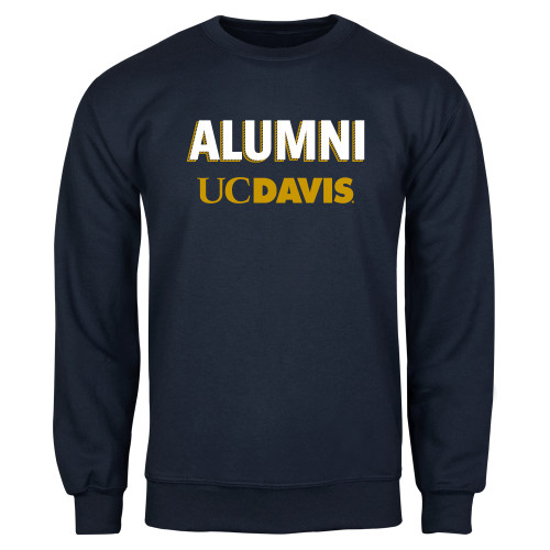  Navy Fleece Crew - UC Davis Alumni Line Shadow