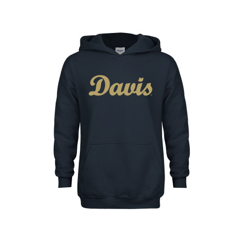  Youth Navy Fleece Hoodie - Script Davis
