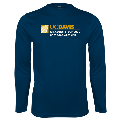  Navy Performance Long Sleeve Shirt - Graduate School of Management Flat