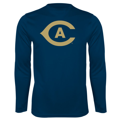  Navy Performance Long Sleeve Shirt - Secondary Athletics Mark