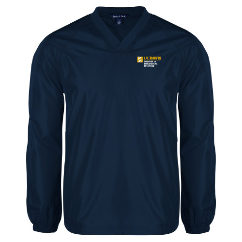  Navy V Neck Raglan Windshirt - UC Davis College of Biological Sciences Stacked