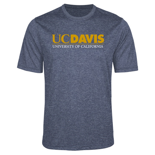  Navy Heather Performance Contender Tee - UC DAVIS U of C