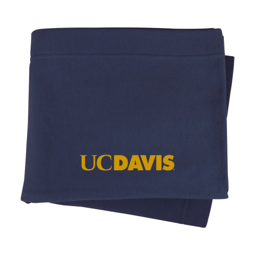 UC Davis Navy Sweatshirt Blanket