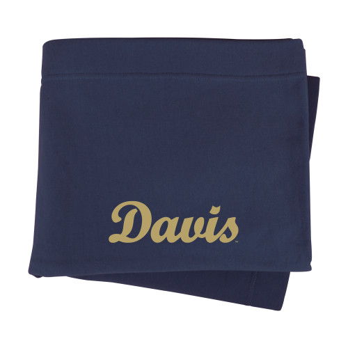  Navy Sweatshirt Blanket - Script Davis