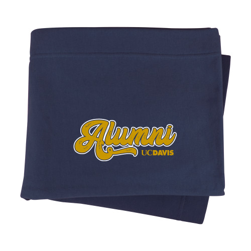  Navy Sweatshirt Blanket - UC Davis Alumni Vintage Script