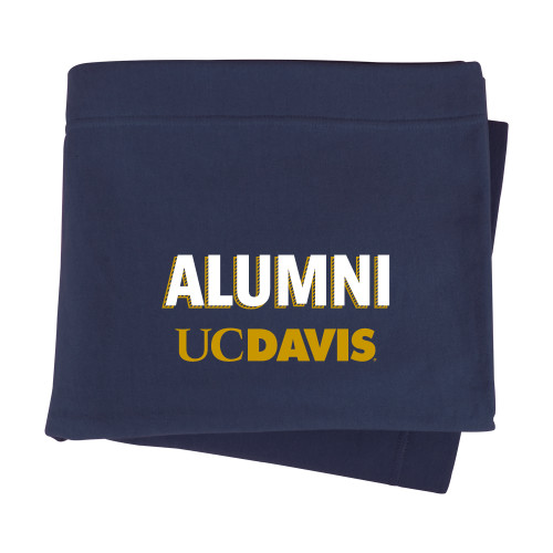  Navy Sweatshirt Blanket - UC Davis Alumni Line Shadow