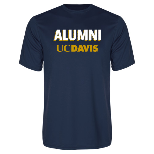  Navy Performance Tee - UC Davis Alumni Line Shadow