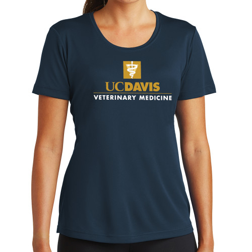  Womens Navy Performance Tee - Veterinary Medicine