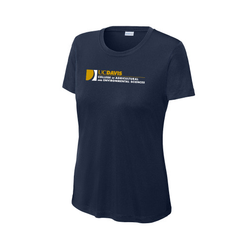  Womens Navy Performance Tee - College of Agricultural and Environmental Sciences