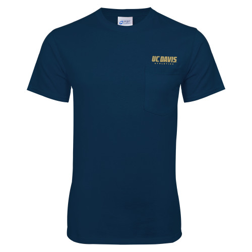  Navy T-Shirt w/Pocket - Primary Athletics Mark
