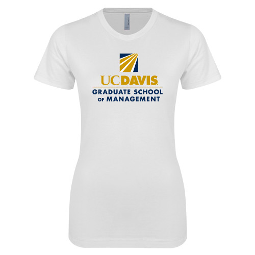  Next Level Womens White Boyfriend Tee - Graduate School of Management Stacked