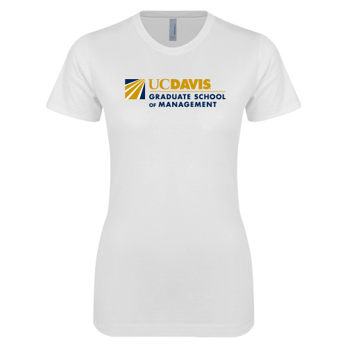  Next Level Womens White Boyfriend Tee - Graduate School of Management Flat