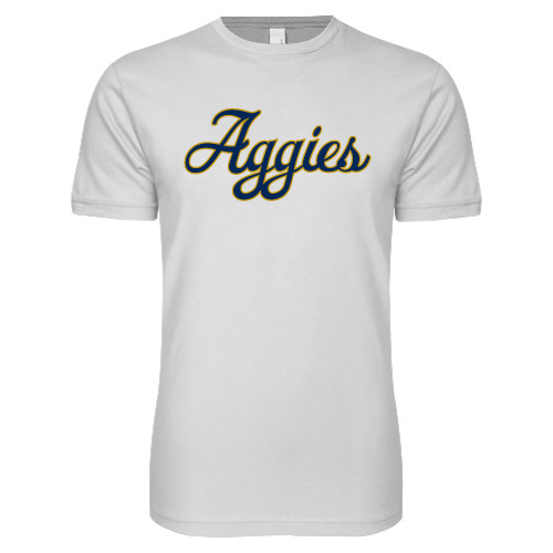  Next Level White SoftStyle T Shirt - Aggies Script