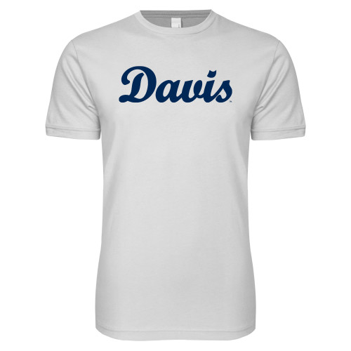  Next Level White SoftStyle T Shirt - Script Davis