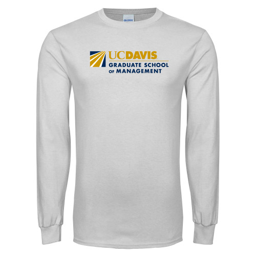  White Long Sleeve T Shirt - Graduate School of Management Flat