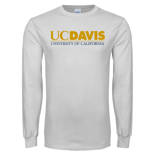  White Long Sleeve T Shirt - UC DAVIS U of C