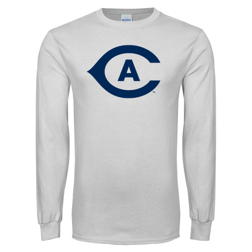  White Long Sleeve T Shirt - Secondary Athletics Mark