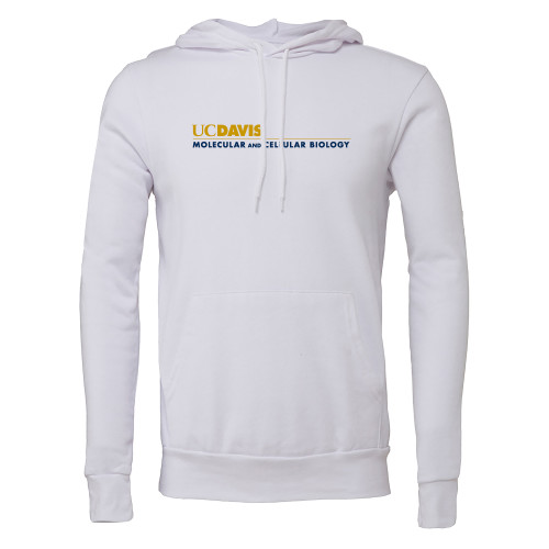  Bella + Canvas White Fleece Hood - UC Davis Molecular and Cellular Biology