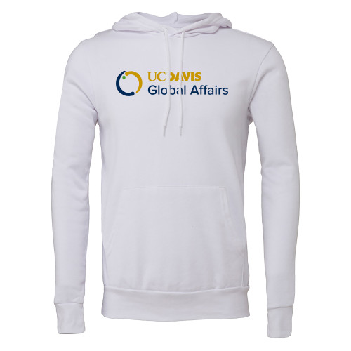  Bella + Canvas White Fleece Hood - UC Davis Global Affairs Flat