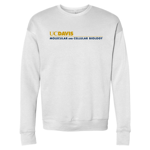  Bella + Canvas White Fleece Crew - UC Davis Molecular and Cellular Biology