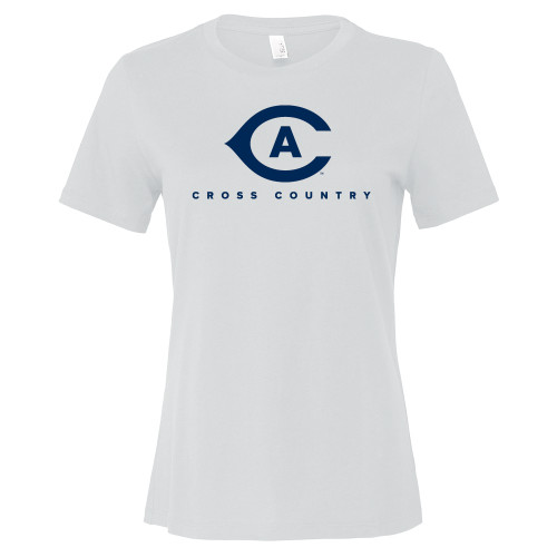  Bella + Canvas Womens White Relaxed Cotton T Shirt - Cross Country