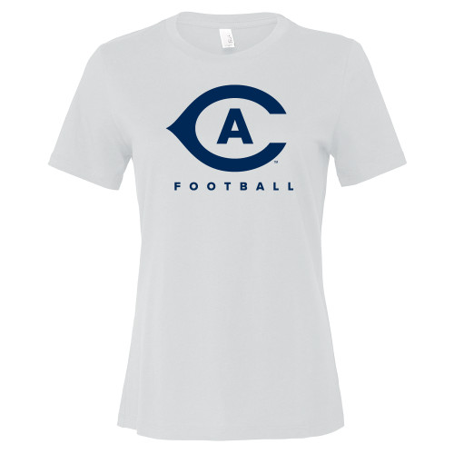 Bella + Canvas Womens White Relaxed Cotton T Shirt - Football