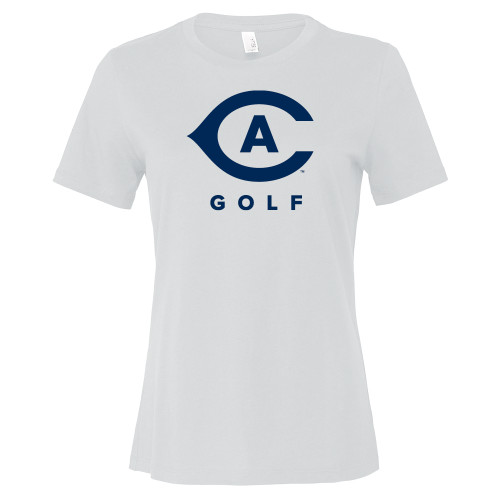  Bella + Canvas Womens White Relaxed Cotton T Shirt - Golf