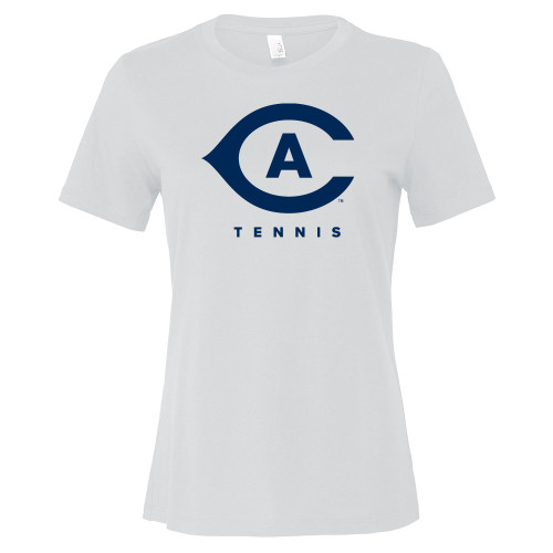  Bella + Canvas Womens White Relaxed Cotton T Shirt - Tennis