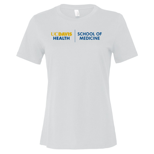  Bella + Canvas Womens White Relaxed Cotton T Shirt - School of Medicine