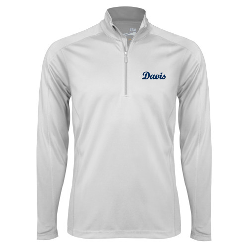  Syntrel White Interlock 1/4 Zip - Script Davis
