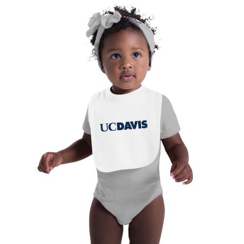  White Baby Bib - UC DAVIS
