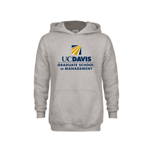  Youth Grey Fleece Hood - Graduate School of Management Stacked