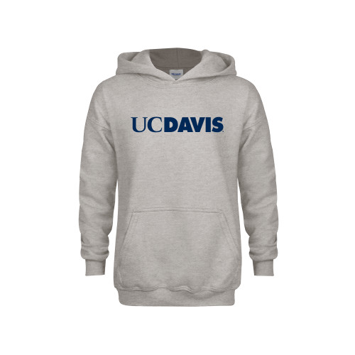  Youth Grey Fleece Hood - UC DAVIS