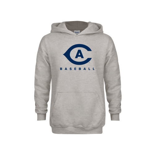  Youth Grey Fleece Hood - Baseball