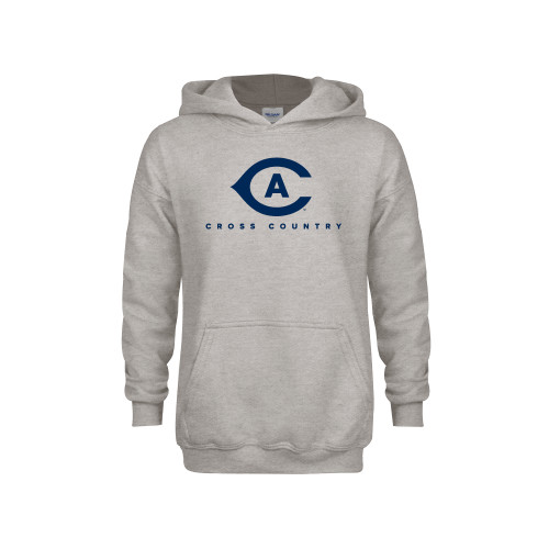  Youth Grey Fleece Hood - Cross Country
