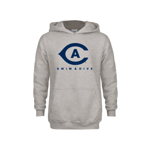  Youth Grey Fleece Hood - Swim and Dive
