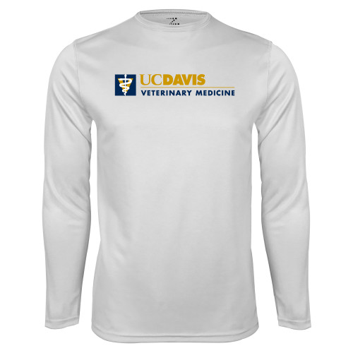 White Performance Long Sleeve Shirt - Veterinary Medicine