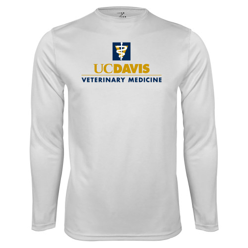  White Performance Long Sleeve Shirt - Veterinary Medicine