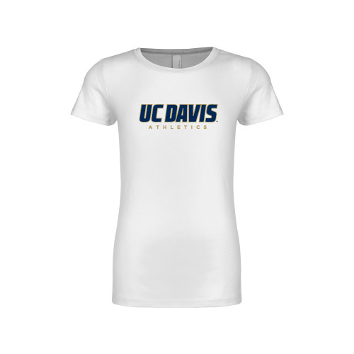 Youth White UC Davis Aggies Logo Comfort Colors T-Shirt Size: Large