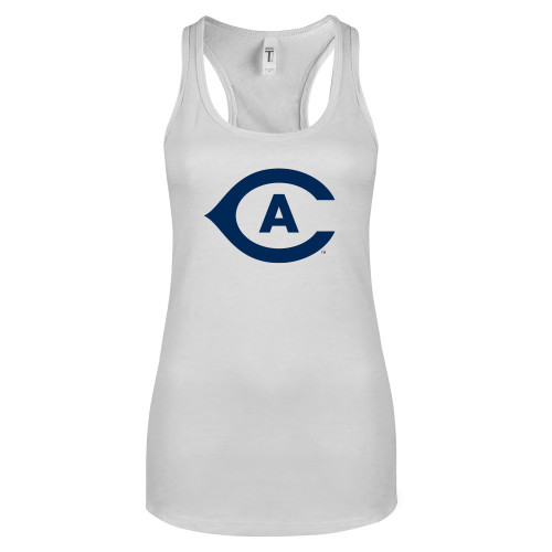  Next Level Racerback Tank White - Secondary Athletics Mark