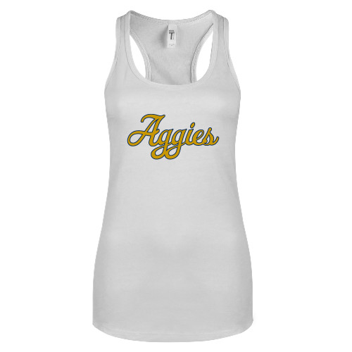  Next Level Racerback Tank White - Aggies Script