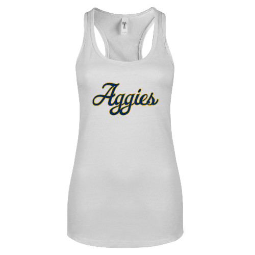  Next Level Racerback Tank White - Aggies Script