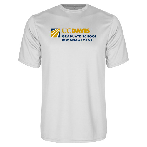  White Performance Tee - Graduate School of Management Flat