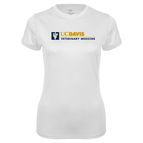  Womens White Performance Tee - Veterinary Medicine