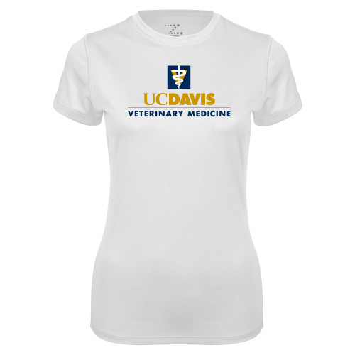  Womens White Performance Tee - Veterinary Medicine