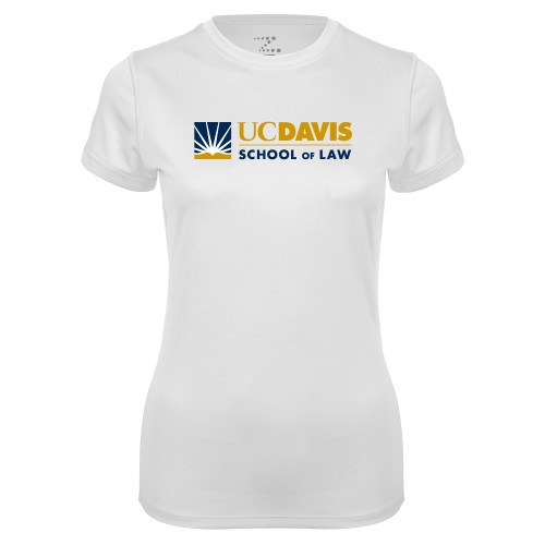  Womens White Performance Tee - School of Law